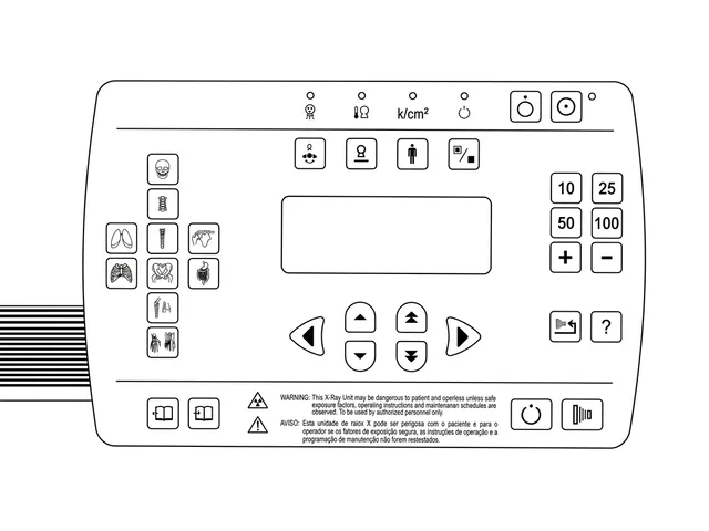 Teclado de Membrana para Máquina de Raio-X GE XR 6000 Modelo 2 - Vista 2