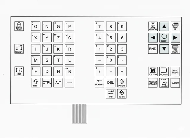 Teclado de Membrana para CNC Siemens Horizontal 802 D 6FC5303-0DM13-1AA0 - Vista 2