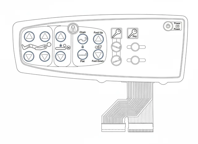Teclado de Membrana para Cama Hospitalar Hill-Rom CareAssist ES - Vista 2