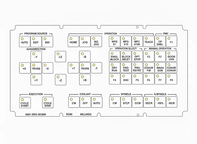 Painel Membrana para CNC A98L-0005-0033#B - Vista 2