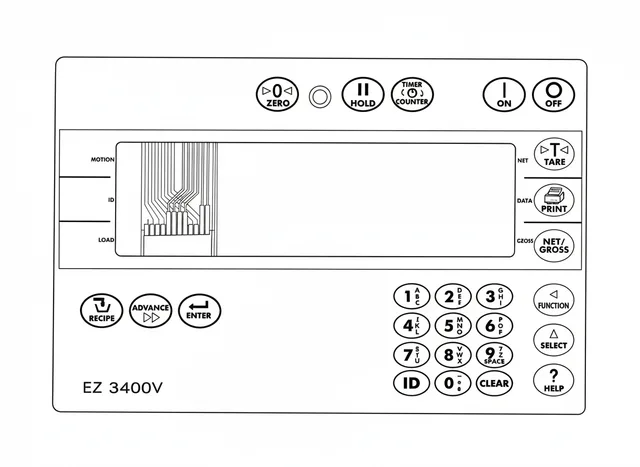 Teclado de Membrana para Balança Digi-Star EZ 3400V - Vista 2