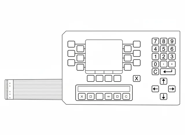Teclado de Membrana para Equipamento ABB E-31712 - Vista 2