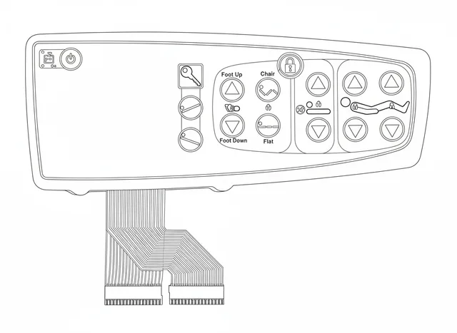 Teclado de Membrana para Cama Hospitalar Hill-Rom CareAssist ES - Vista 2