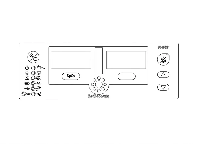 Painel de Membrana para Oxímetro de Pulso Nellcor OxiMax N-560 - Vista 2
