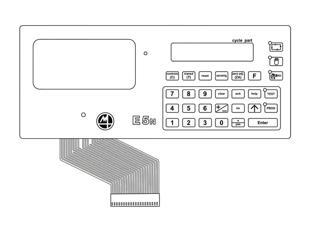 Teclado de Membrana para Equipamento MARPOSS E5n - Vista 2