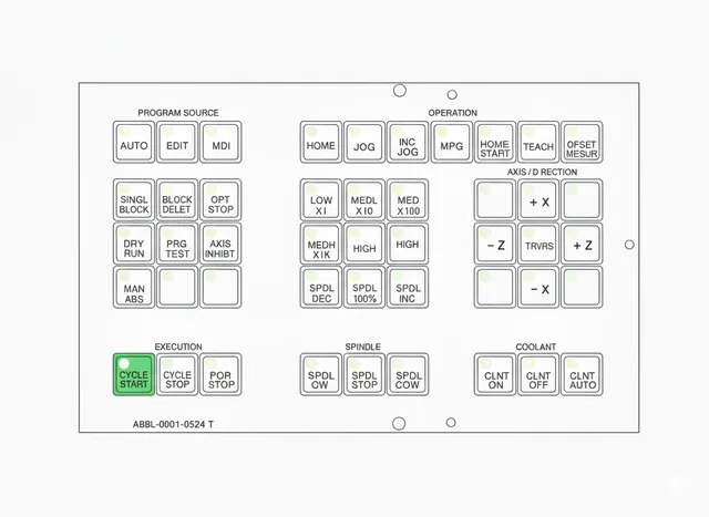 Painel Membrana para CNC A98L-0001-0524 T - Vista 2