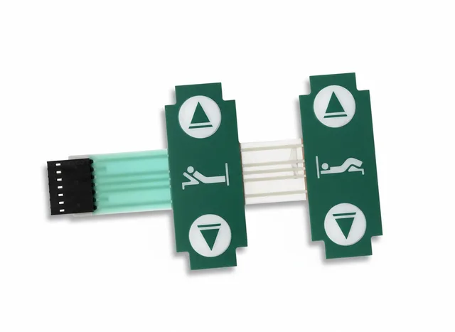Teclado de Membrana para Cama Hospitalar Stryker GoBed — Grade Lateral Direita (4 Teclas)
