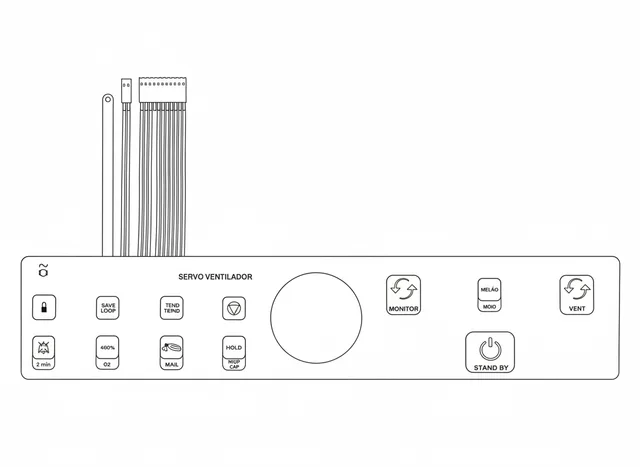 Teclado de Membrana para Servoventilador Carmel - Vista 2
