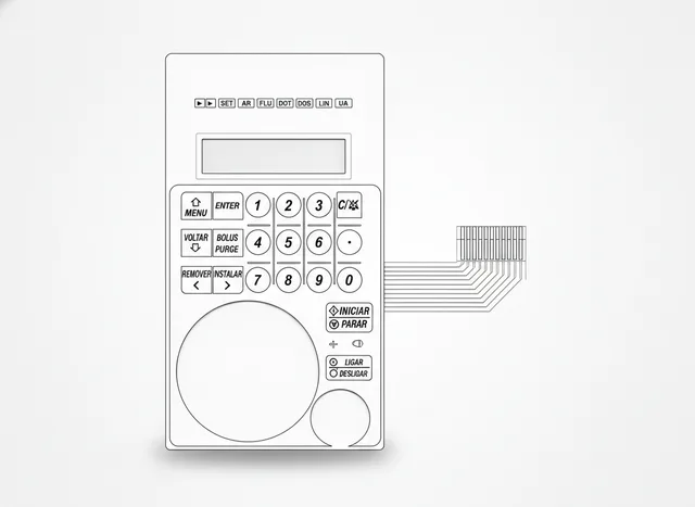 Teclado de Membrana para Bomba de Infusão Biosensor FlexPump BSV 700 - Vista 2