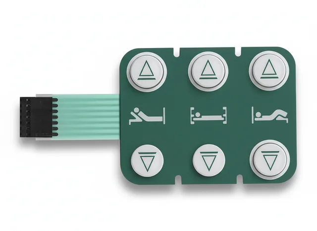 Teclado de Membrana para Cama Hospitalar Stryker GoBed — Grade Lateral Direita