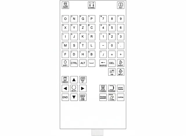 Teclado de Membrana para CNC Siemens Vertical 802 D 6FC5603-0AC12-1AA0 - Vista 2