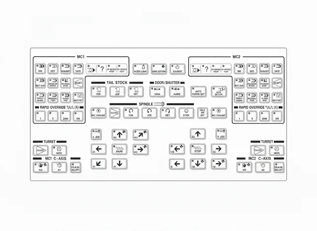 Painel de Membrana para CNC Hyundai-Kia SKT200/250TT - Vista 2