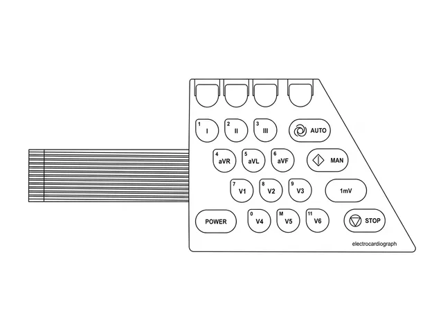 Teclado de Membrana para Eletrocardiógrafo Burdick EK10 - Vista 2