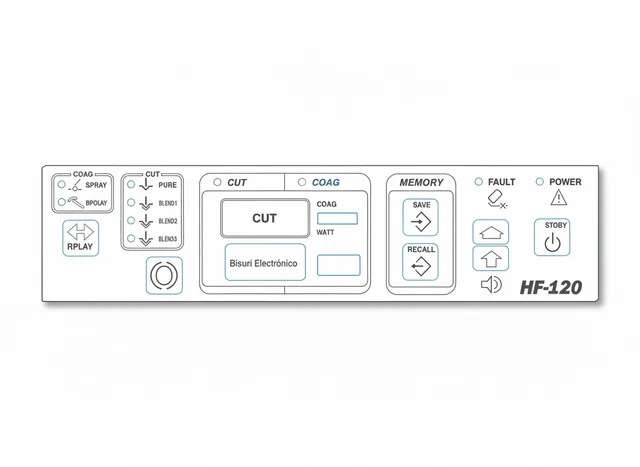 Painel de Membrana para Bisturi Eletrônico WEM HF-120 - Vista 2