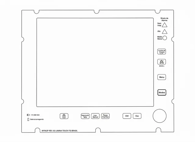 Painel de Membrana para Ventilador Dixtal DX-3020 - Vista 2