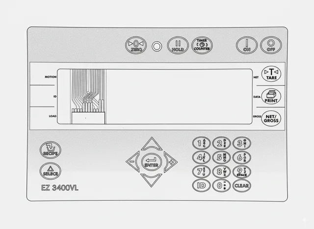 Teclado de Membrana para Balança Digi-Star EZ 3400VL - Vista 2