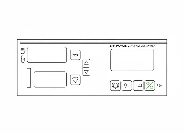 Painel de Membrana para Oxímetro de Pulso DX-2515 Dixtal - Vista 2