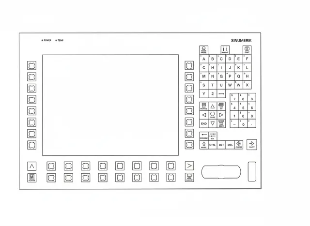Teclado de Membrana para CNC Siemens Sinumerik OP 12 - Vista 2