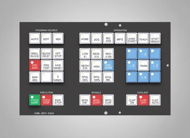 Painel Membrana para CNC A98L-0001-0524