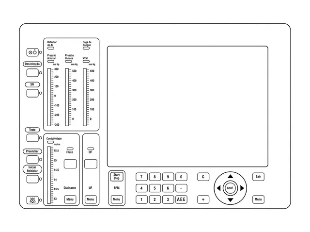 Teclado de Membrana para Máquina de Hemodiálise Fresenius 4008S - Vista 2