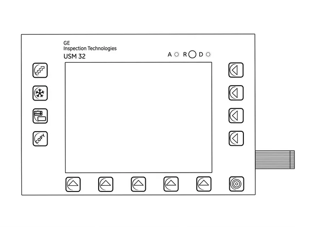 Teclado de Membrana para Ultrassom Industrial GE Krautkramer USM 32 - Vista 2