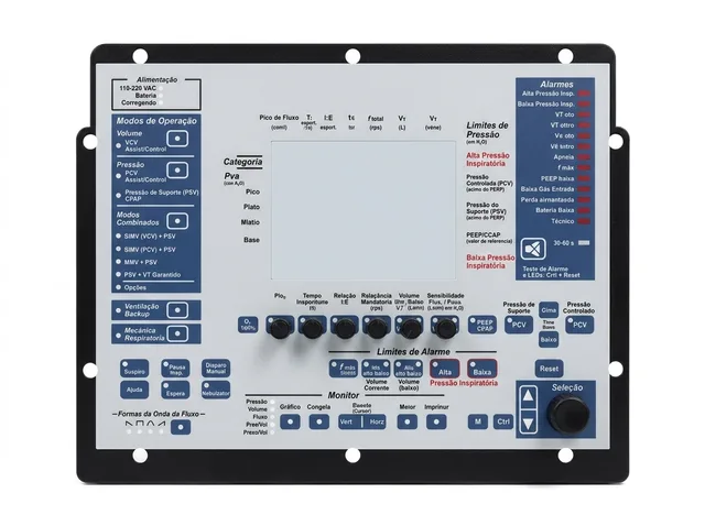 Painel de Membrana para Ventilador Mecânico Dixtal DX-3010 com Moldura