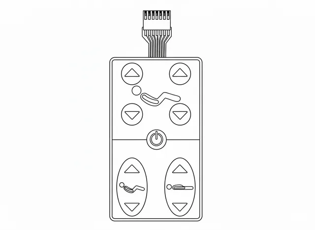 Teclado de Membrana para Cama Hospitalar Linet - Vista 2