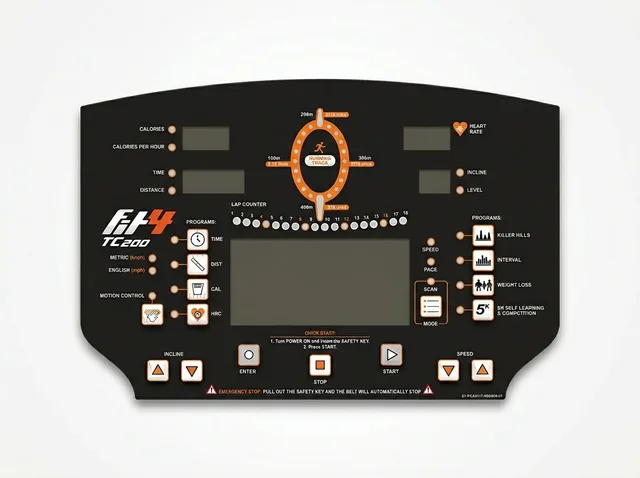 Painel de Membrana para Esteira Ergométrica Fit4 TC200
