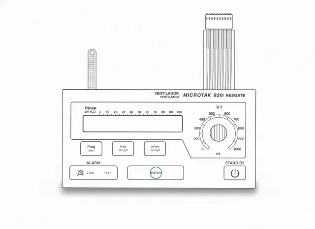 Teclado de Membrana para Ventilador de Transporte Takaoka Microtak 920 Resgate - Vista 2