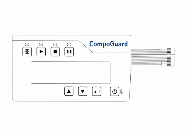 Teclado de Membrana para Equipamento CompoGuard - Vista 2