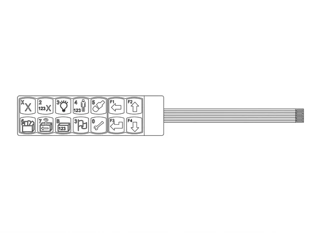 Teclado de Membrana para Equipamento Zone Controller - Vista 2