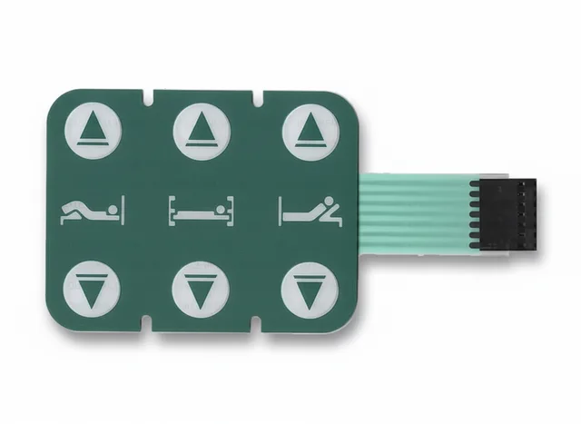 Teclado de Membrana para Cama Hospitalar Stryker GoBed — Grade Lateral Esquerda